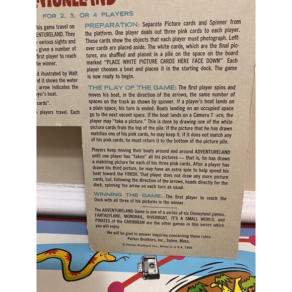 Walt Disney’s Adventureland Board Game Toucan Cruise - Parker Brothers 1956 - Picture 6 of 15